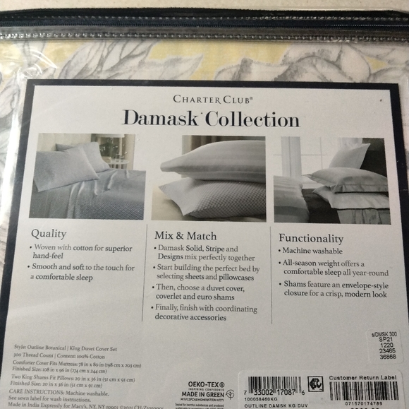 Damask design bed sheets. pretty pattern and colors. brand new. Size king. - Picture 4 of 5